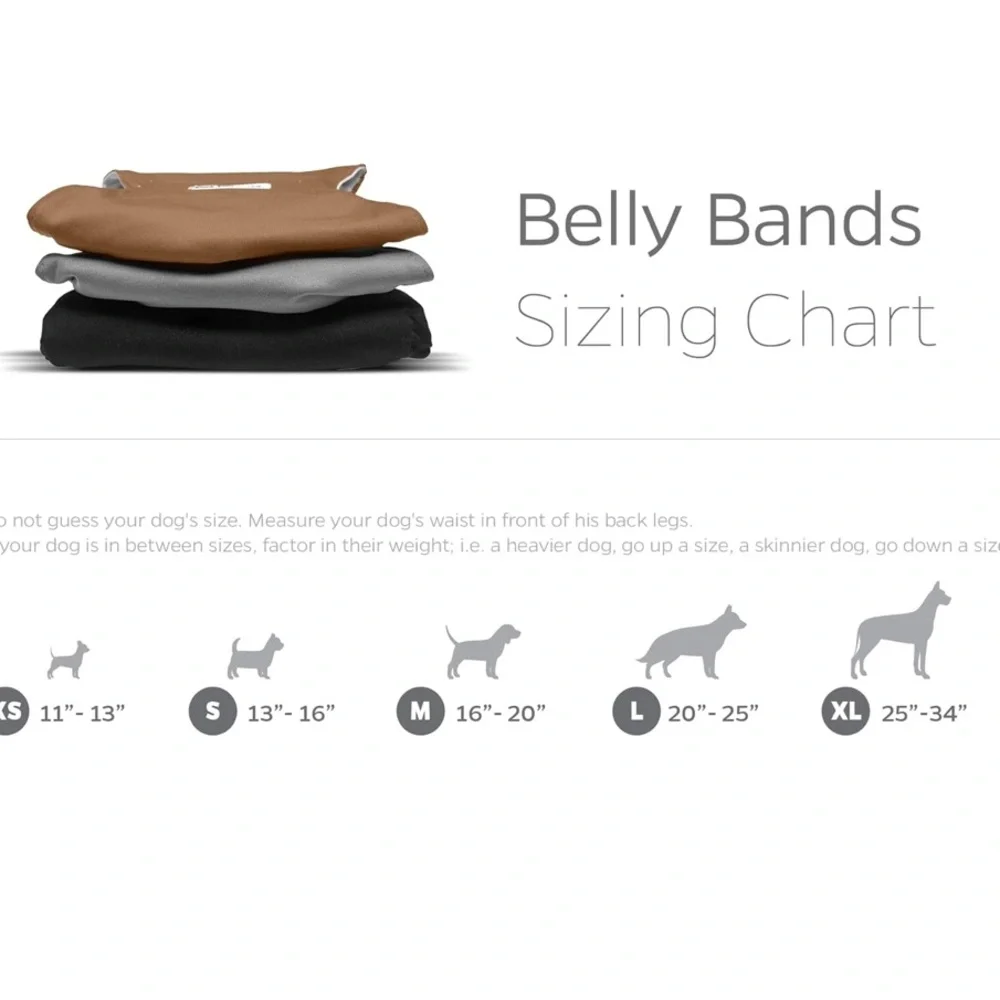 New Pet Parents Premium Washable Belly Bands for Male Dogs & Extendrs, (3pack)